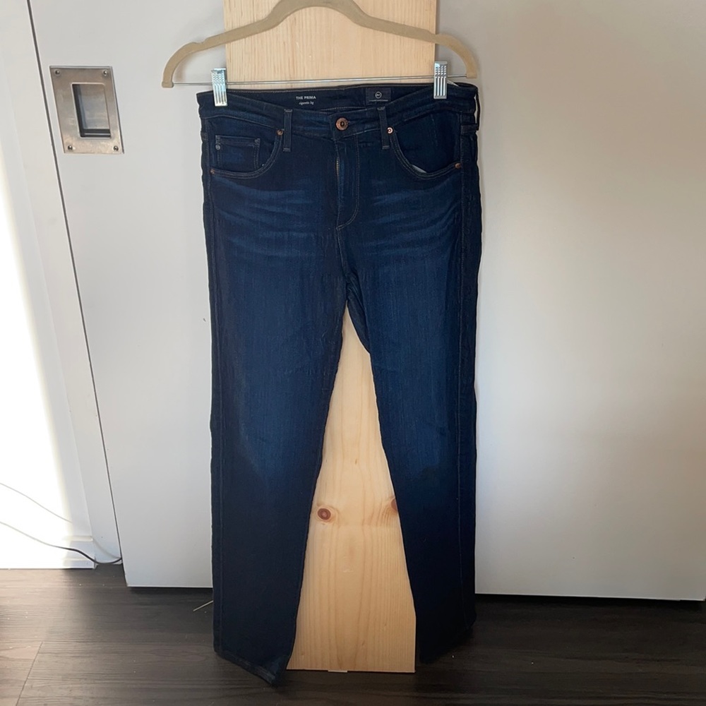 AG dark colored cigarette jeans